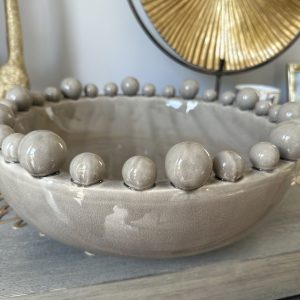 Grey Ceramic Bobble Bowl