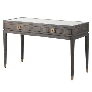 Ascot Squares 2 Drawer Dressing Table with Glass Top