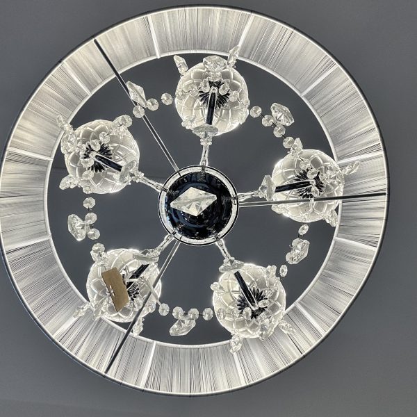 Versailles 5 Branch Chandalier With White Shade - Image 4