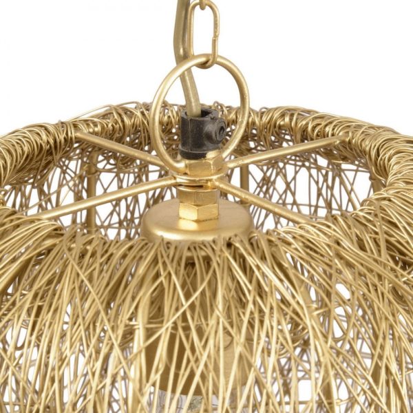 Gold Woven Wire Tall Pendant - Image 2