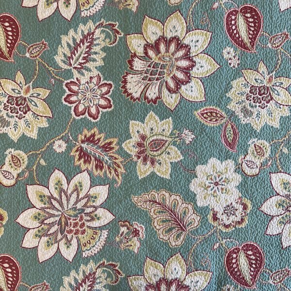 Gabrielle Turquoise Floral Bedspread - Image 4