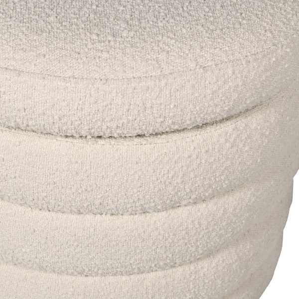 Salcombe Boucle Ribbed Ottoman Stool - Image 2