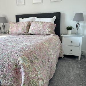 Antoinette Pink Flora Bedspread