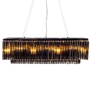 Killerton Chrome Smoked glass Prism Chandalier