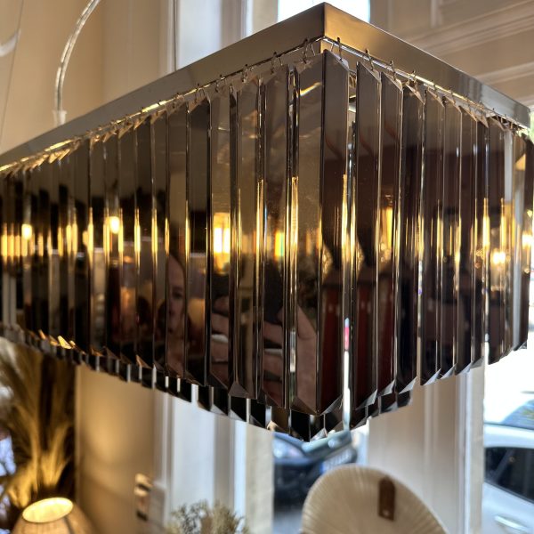 Killerton Chrome Smoked glass Prism Chandalier - Image 2
