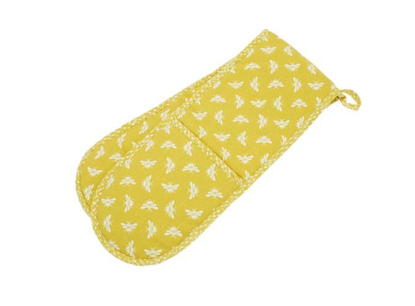 Bee Double Oven Glove Ochre