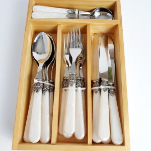 Pearl Handle Royal Clasp 24PC Cutlery Set